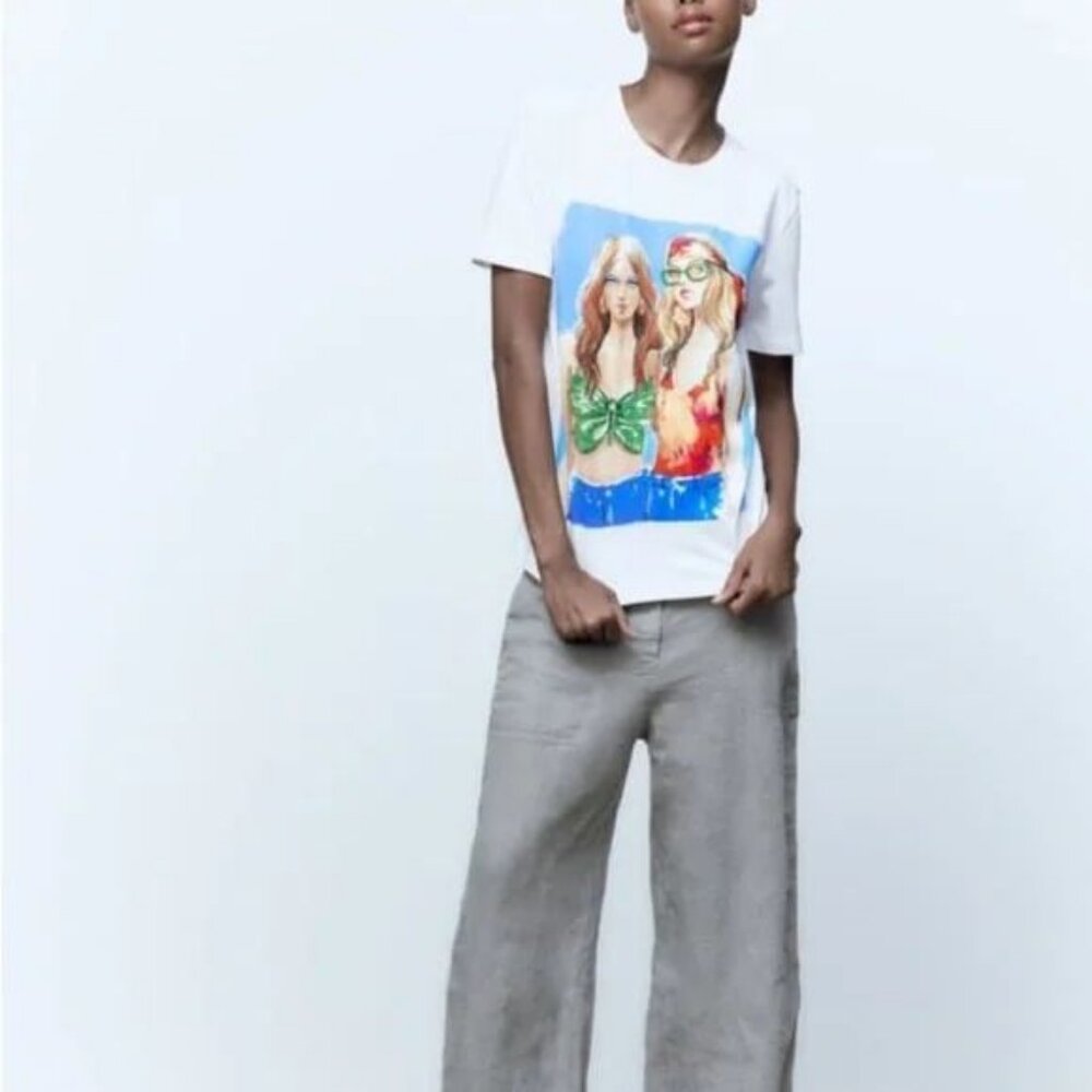 Graphic Printed Girls Cotton Tee Shirt NWT - Picture 5 of 6